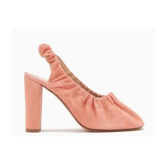 ULLA JOHNSON Lucia Ruched High Heel In Henna NWB Size 39 1/2 - Picture 1 of 9